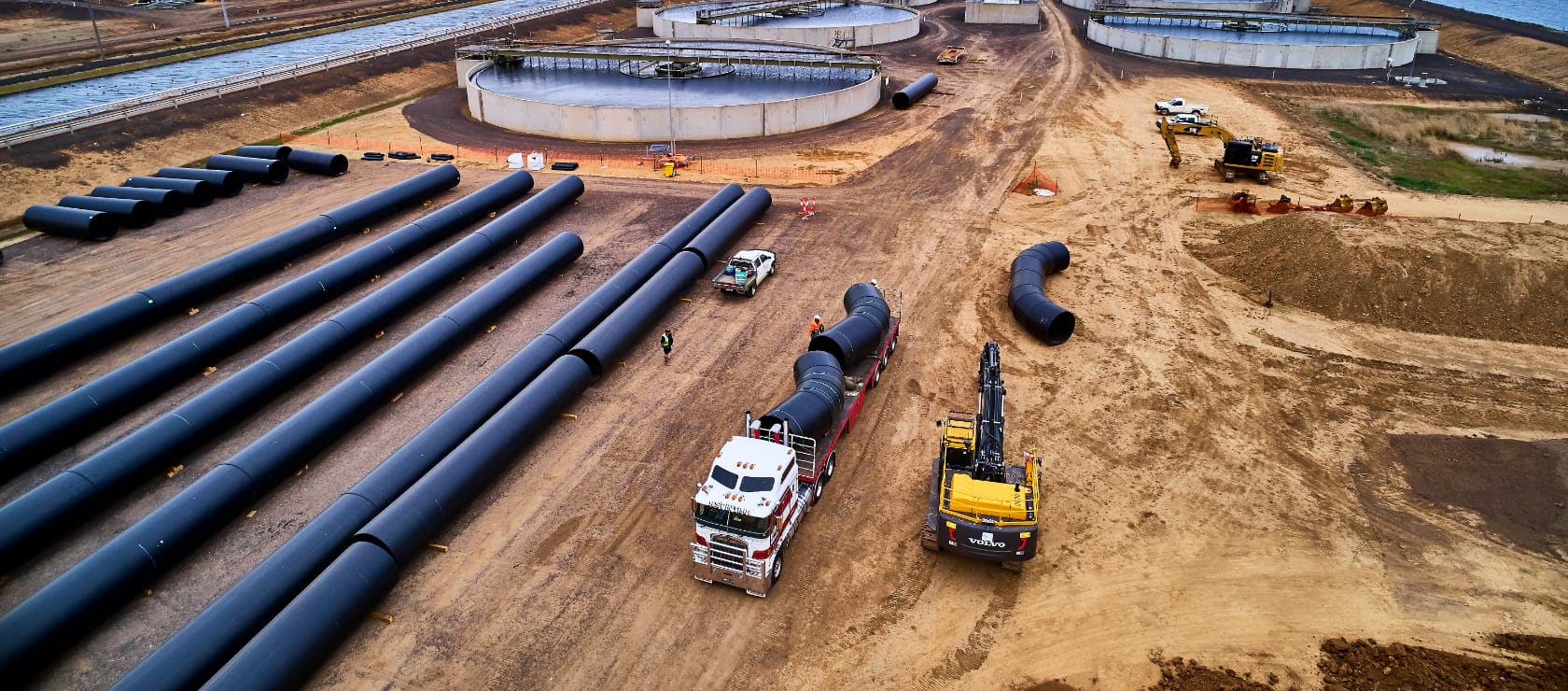 Large Bore PE for Treatment Plant 8